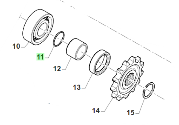 Distanzbuchse Ritzel. # F26421`